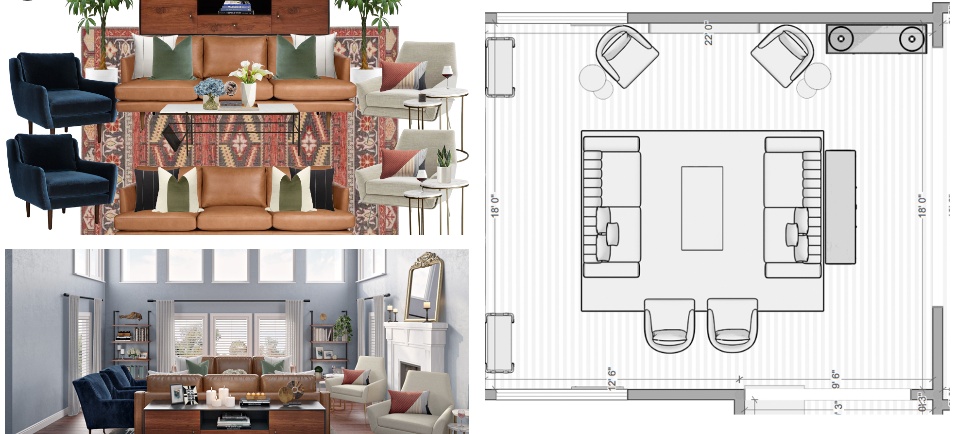 Interior design floor plan
